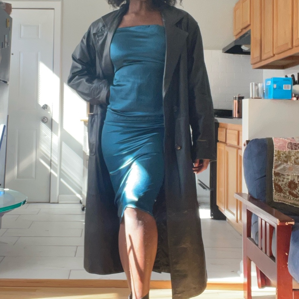 Teal Slip Dress
